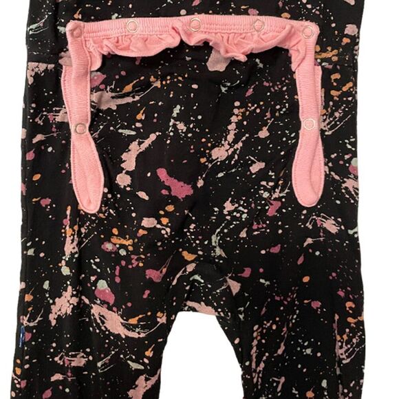 Kickee Pants Black Pink Splatter Paint Bamboo Sleeper Size 6-9 Months - Picture 4 of 5